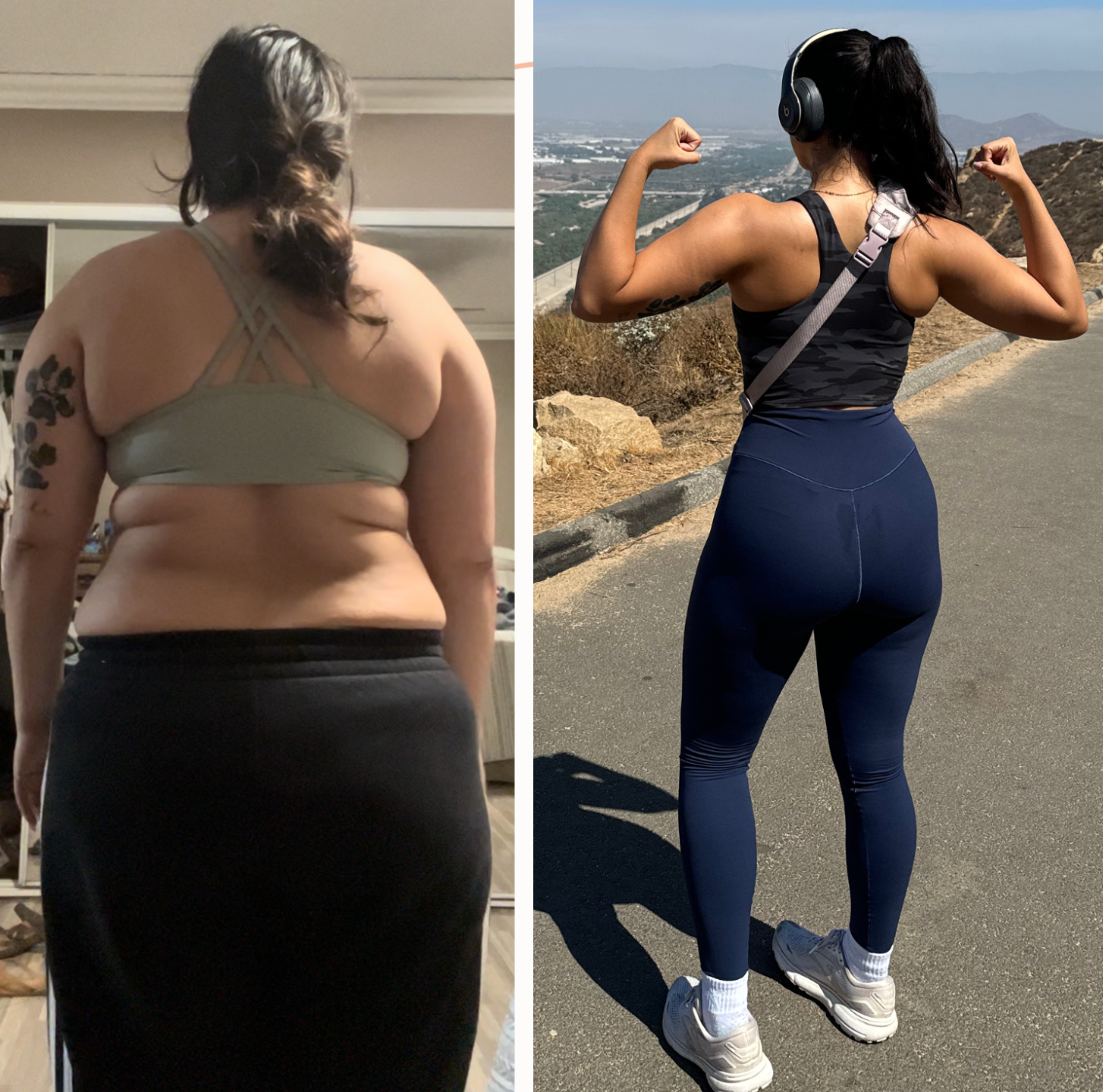 Aris — Founder of StrongHER Nutrition — before and after transformation