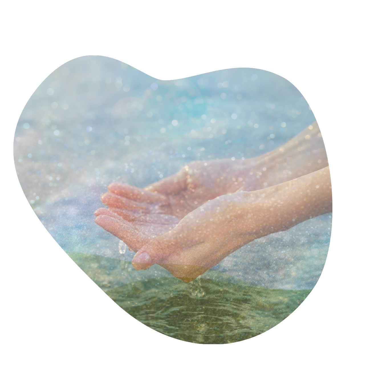 Image of hands in water