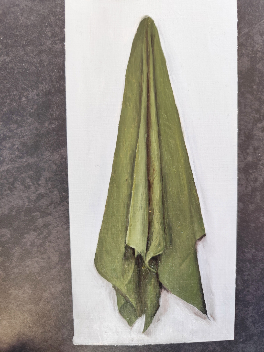 oil painting of a drapery made by a student of the course