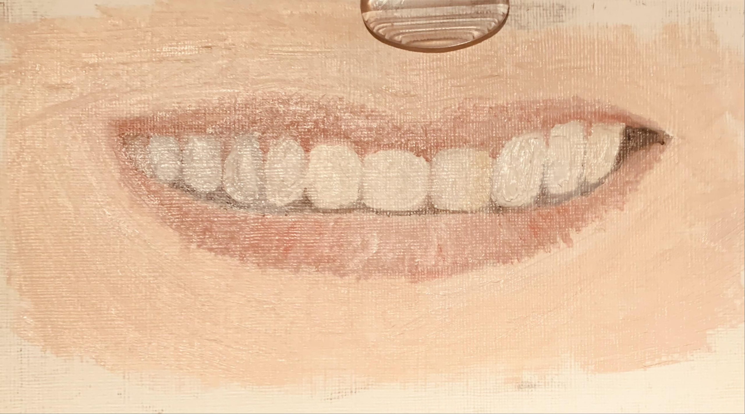 Realistic face painting created in the online oil painting program