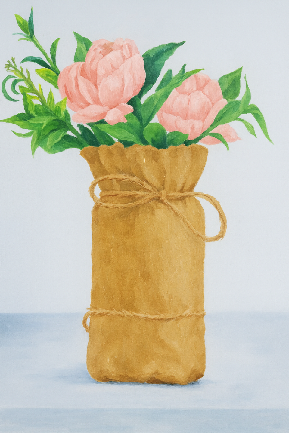 Student artwork studying light and shadow in still life painting