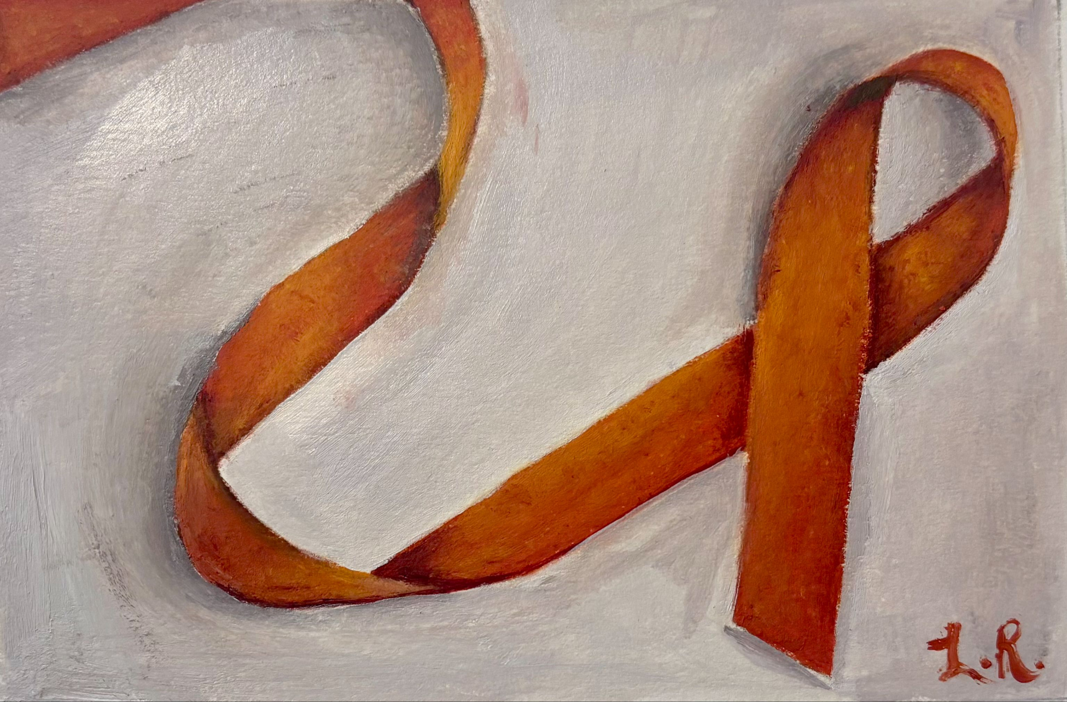 student oil painting exercice with a vase