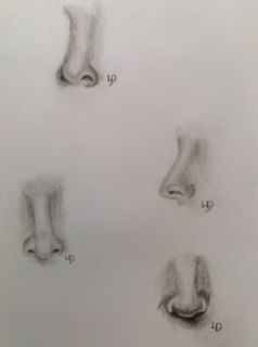 drawing of an eye from the portrait drawing course