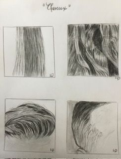 Oil painting of a sea by a student artist