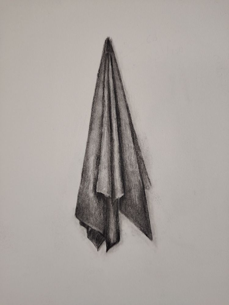 Student oil portrait painting of an elderly man from the portrait course