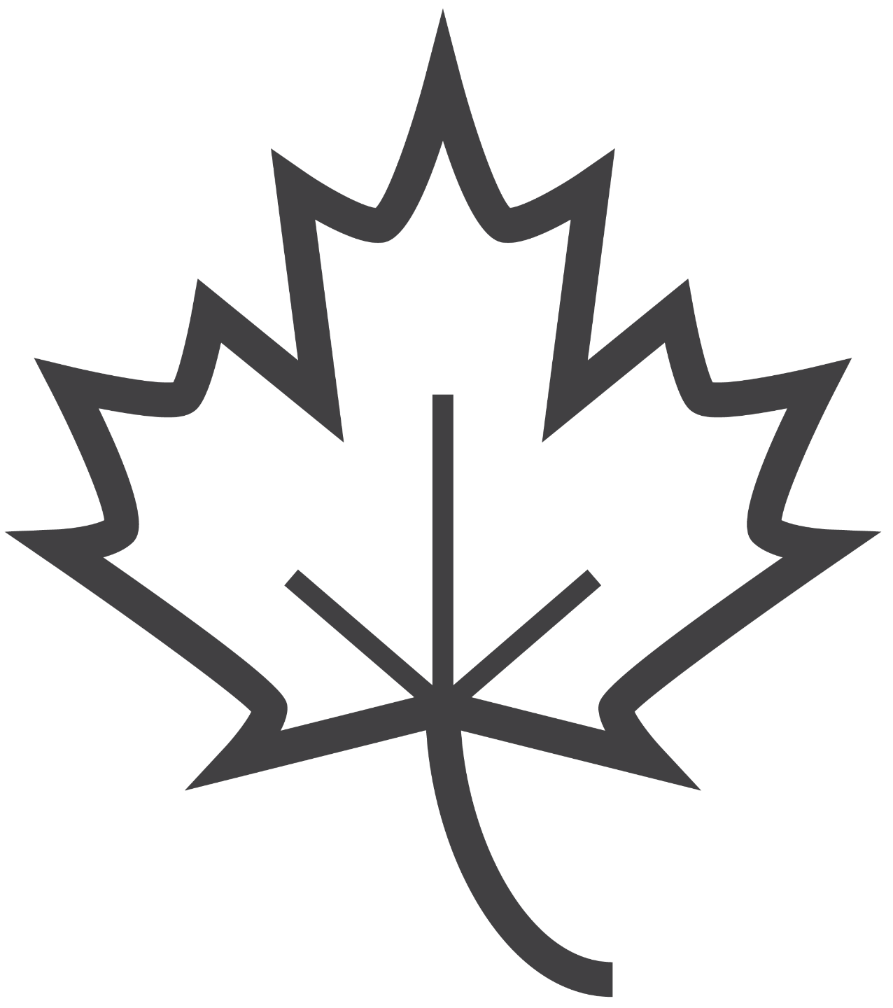 Graphic of a Maple Leaf to Represent Fall
