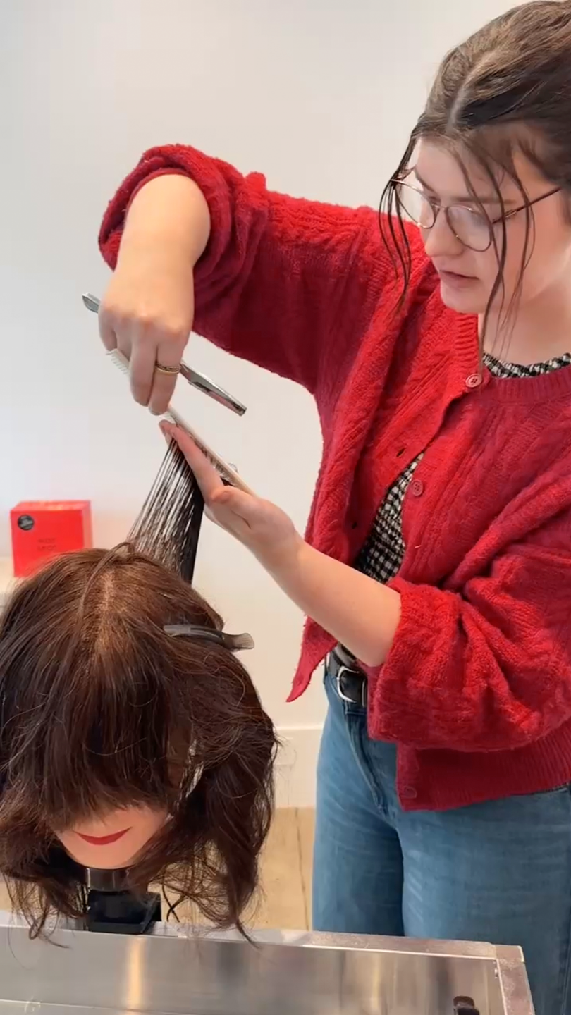 Sarah refining foundational cutting skills