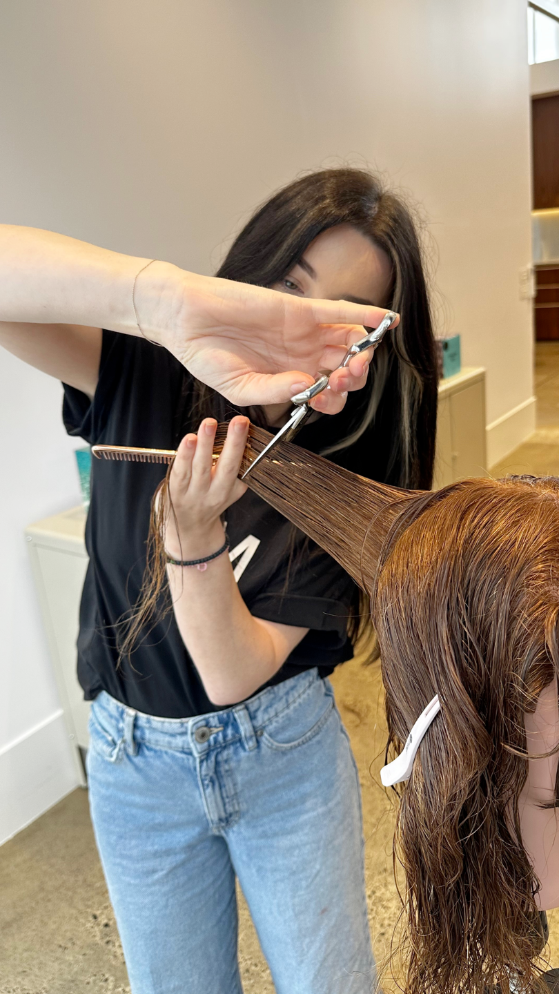 Lanz practising cutting techniques