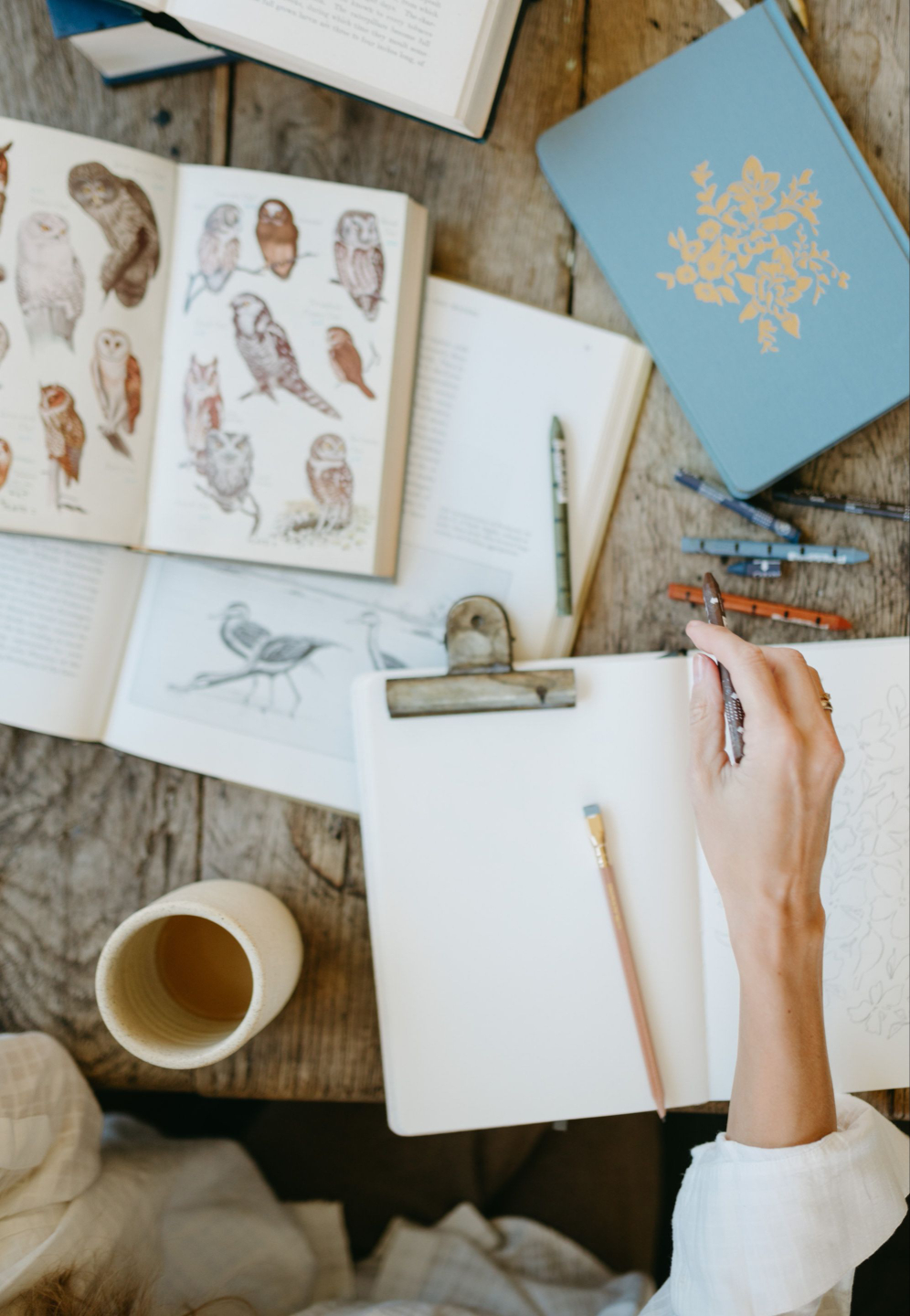 Textile designer Bonnie Christine posing for the Pattern+ Pattern Plus Industry Kit, full of mock ups, social planners, business templates, and AI prompts.