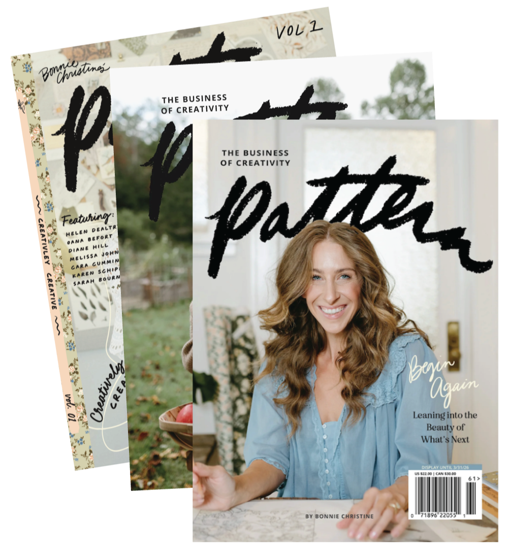 Pattern Magazine by Bonnie Christine is a quarterly digital publication included in your Pattern+ Plus membership