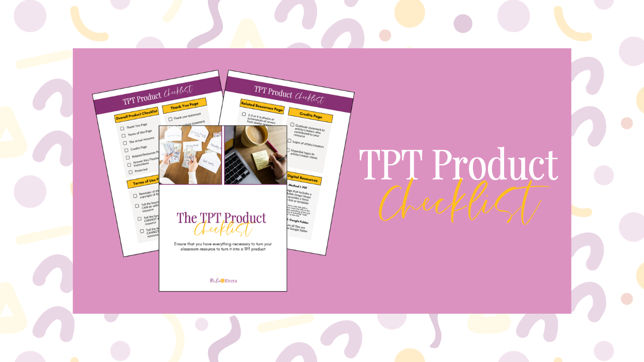 TPT Product Checklist