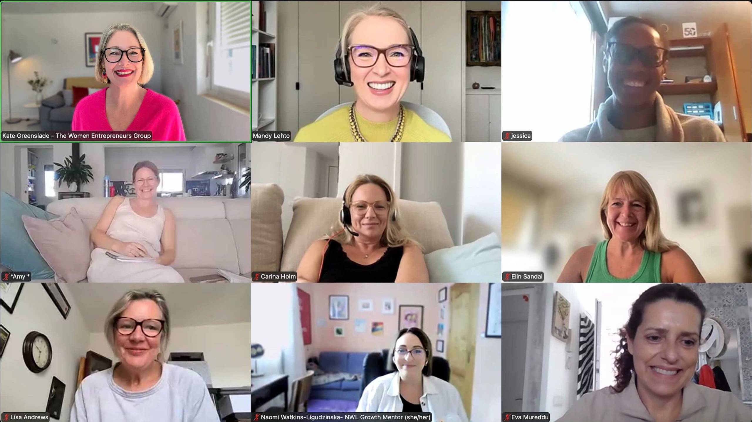 Members of The Women Entrepreneurs Group connecting as part of a supportive community for women who work for themselves
