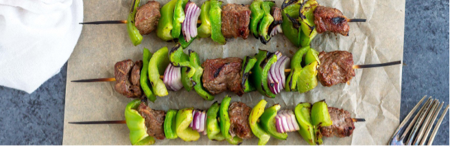 Steak & Bell Pepper Skewers