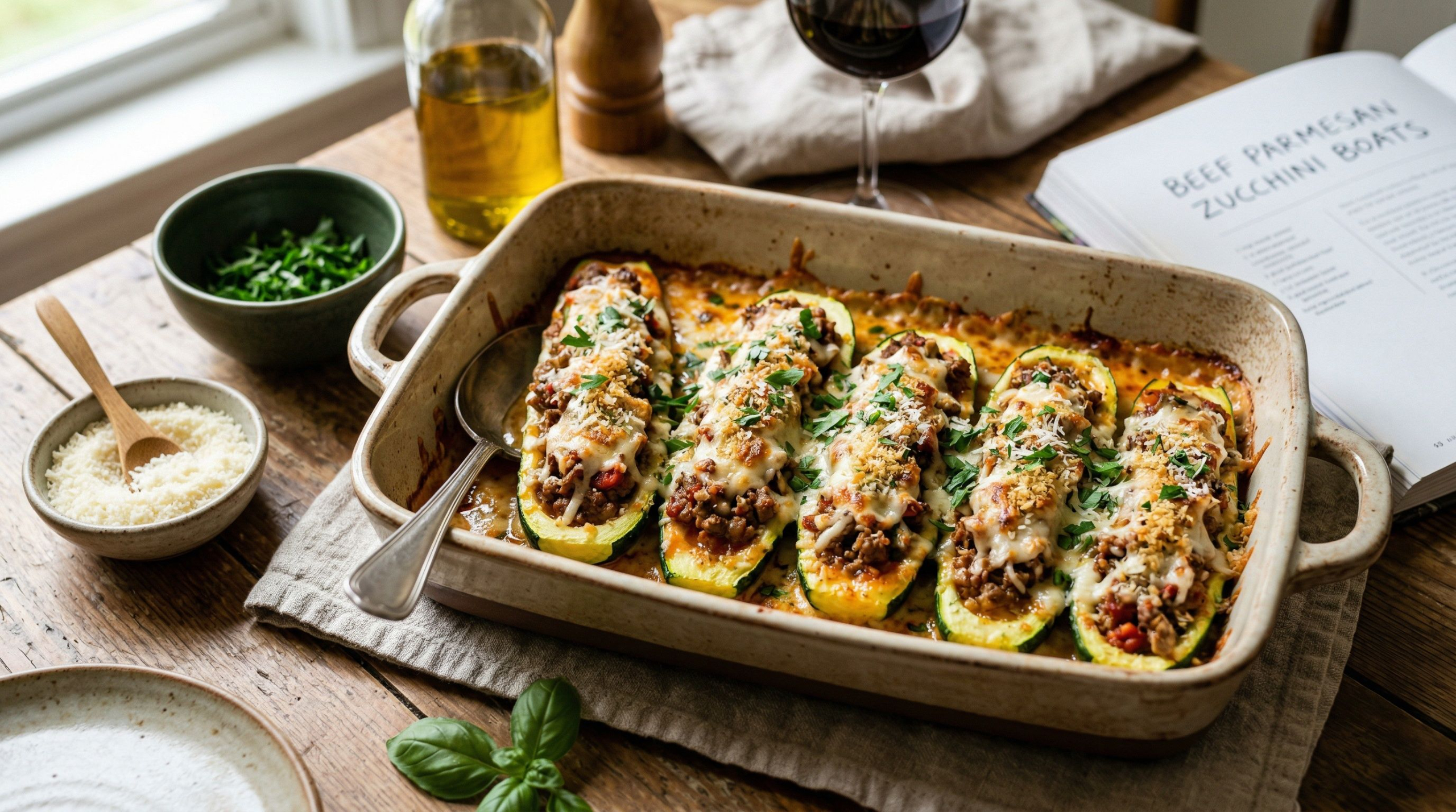 Beef Zucchini Boats