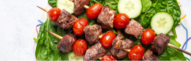 Steak Skewer Salad