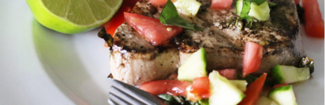 Lime Basil Grilled Tuna Steaks