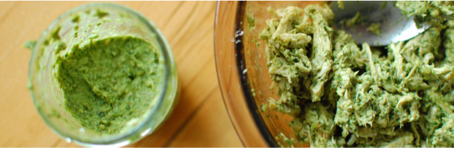 Pulled Chicken & Pesto Wraps
