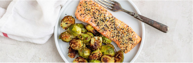 One Pan Everything Salmon & Brussels Sprouts