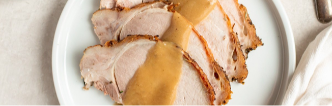 Pork Roast with Creamy Onion Gravy
