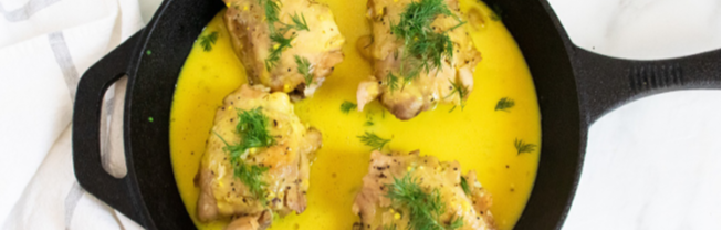 Creamy Lemon Dill Chicken Thighs