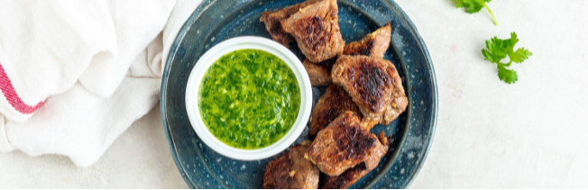 Steak Bites with Chimichurri
