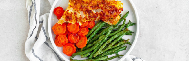 Baked Cod with Green Beans & Carrots