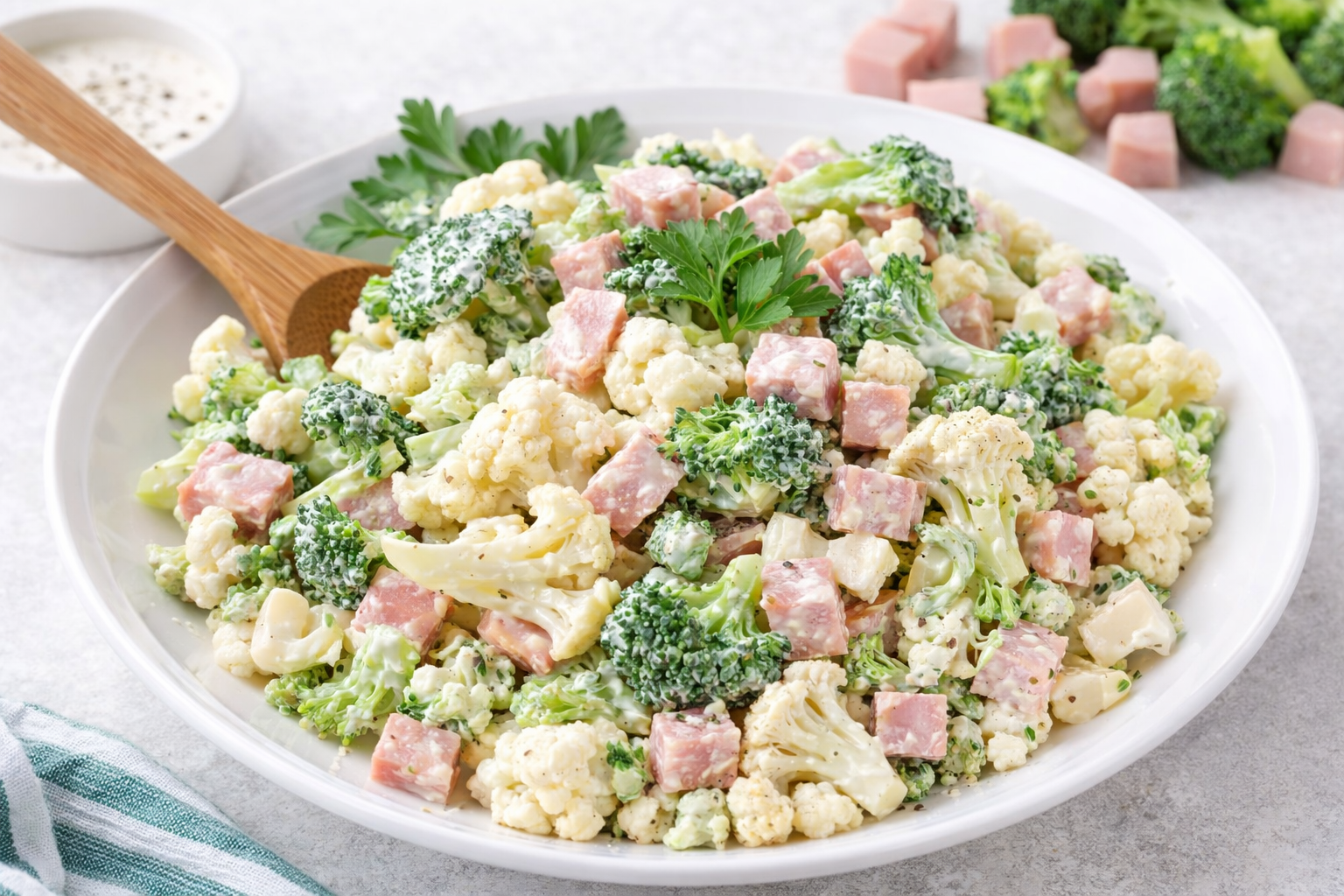 Cauliflower Ham Salad