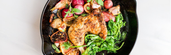 One Pan Chicken & Radishes