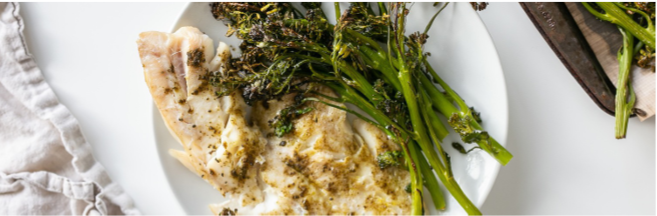 Crispy Broiled Haddock & Broccolini
