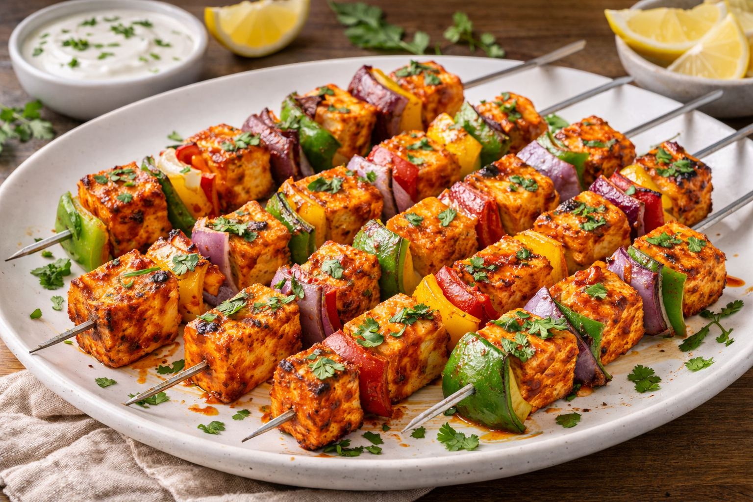 Tofu Tikka Skewers