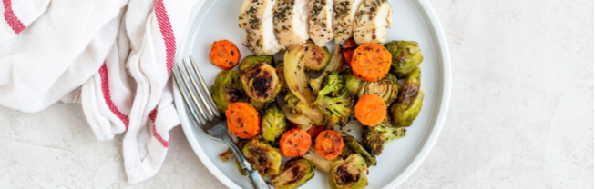 Sheet Pan Roasted Chicken & Veggies
