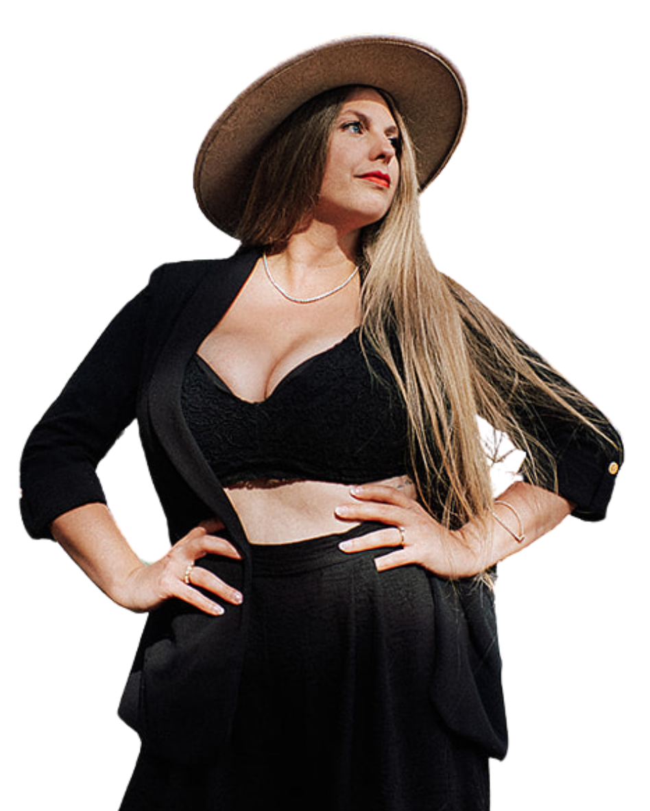 woman sitting cross legged looking up