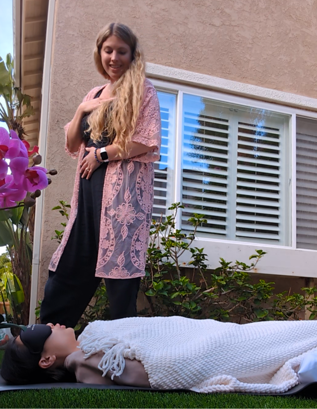 woman with a power pose looking away