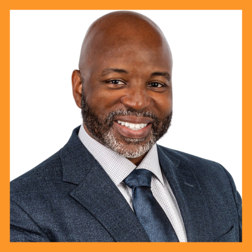 Alt text: Minimalist line art of a business executive wearing a suit and tie, used to represent a senior HR or People leader.