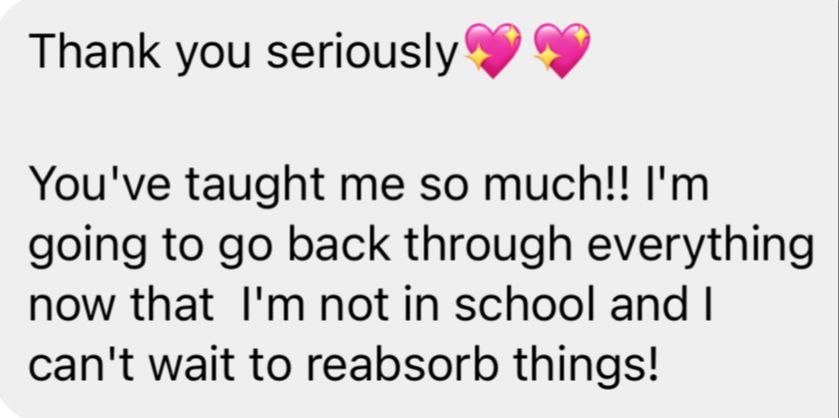 Student win message