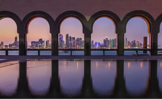 Skyline van Doha in Qatar