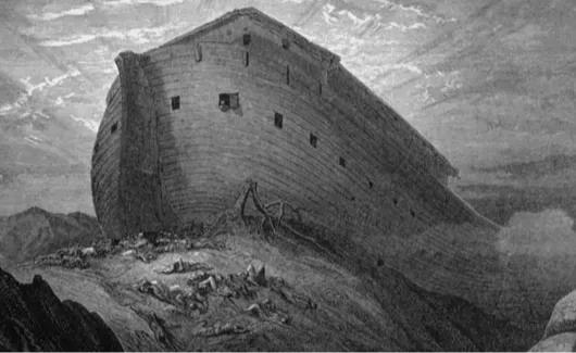 Gravure van de Ark van Noah door Gustave Doré