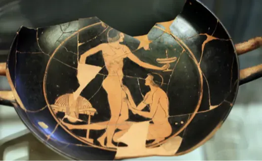 Griekse beker met twee vrouwen