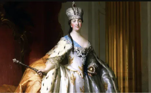 Portret van Katharina de Grote