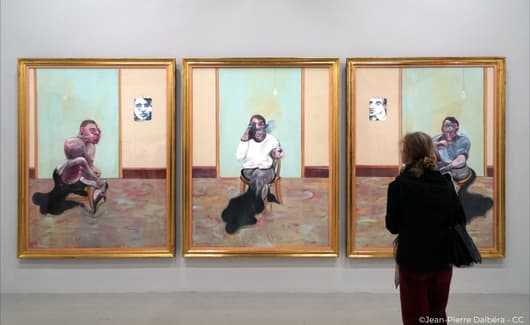 Compositie met rood, geel, zwart, blauw en grijs van Piet Mondriaan