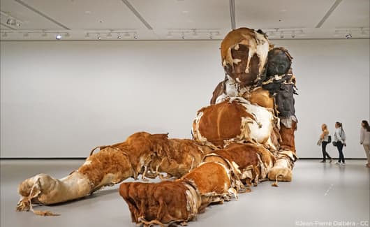 Compositie met rood, geel, zwart, blauw en grijs van Piet Mondriaan