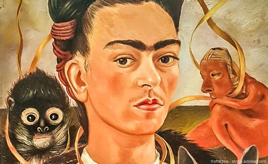 Compositie met rood, geel, zwart, blauw en grijs van Piet Mondriaan