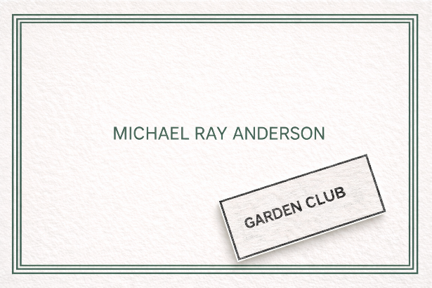 Michael Ray Anderson Garden Club Login