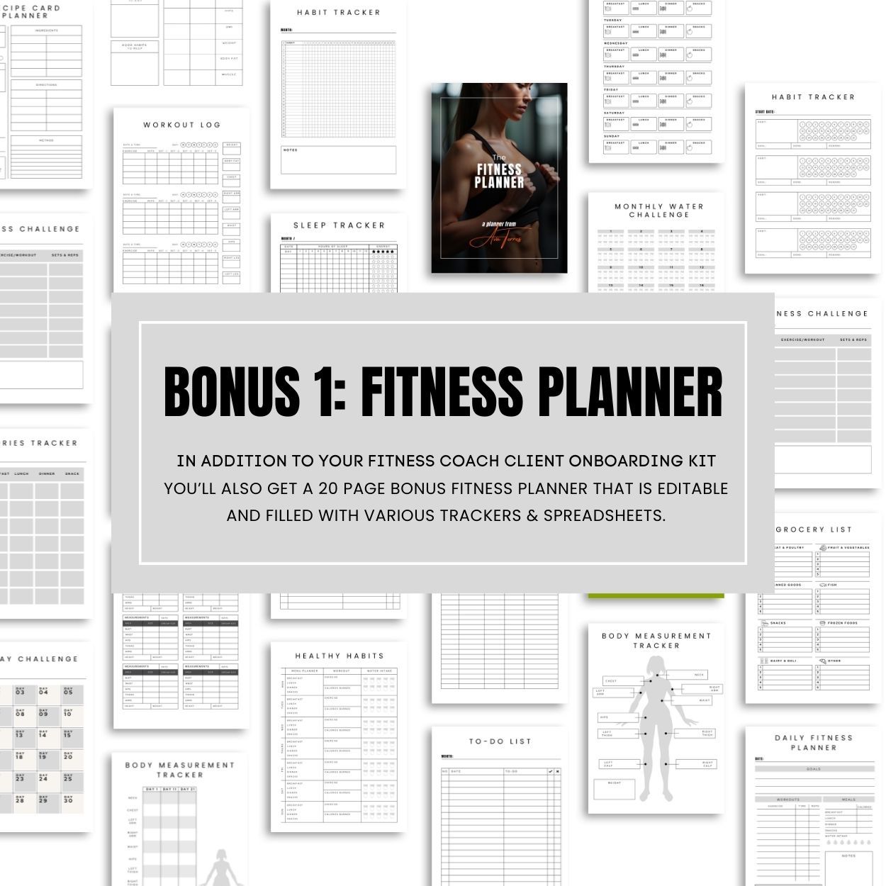 Includes a bonus Fitness Planner