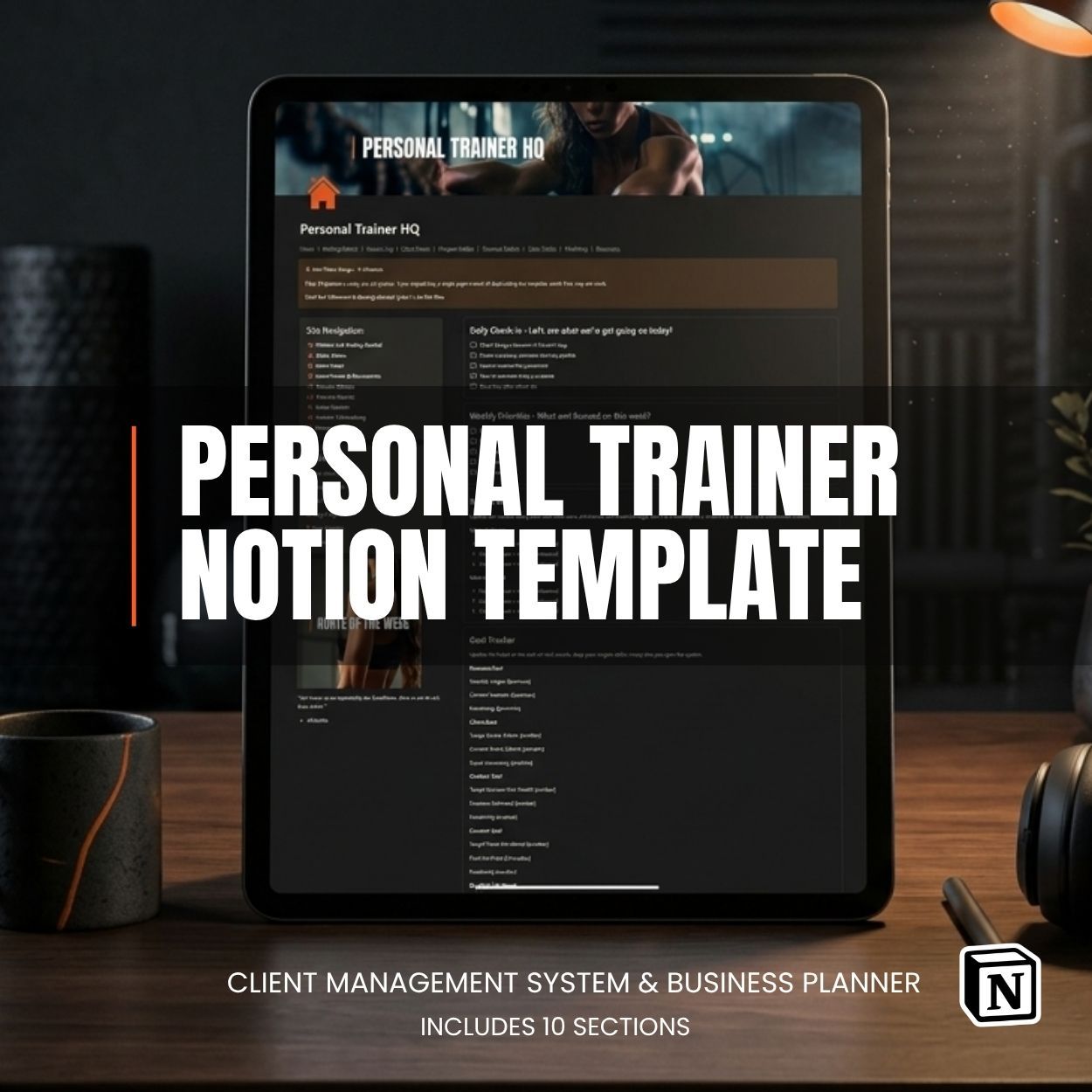 Personal trainer Notion Template and Client Management System