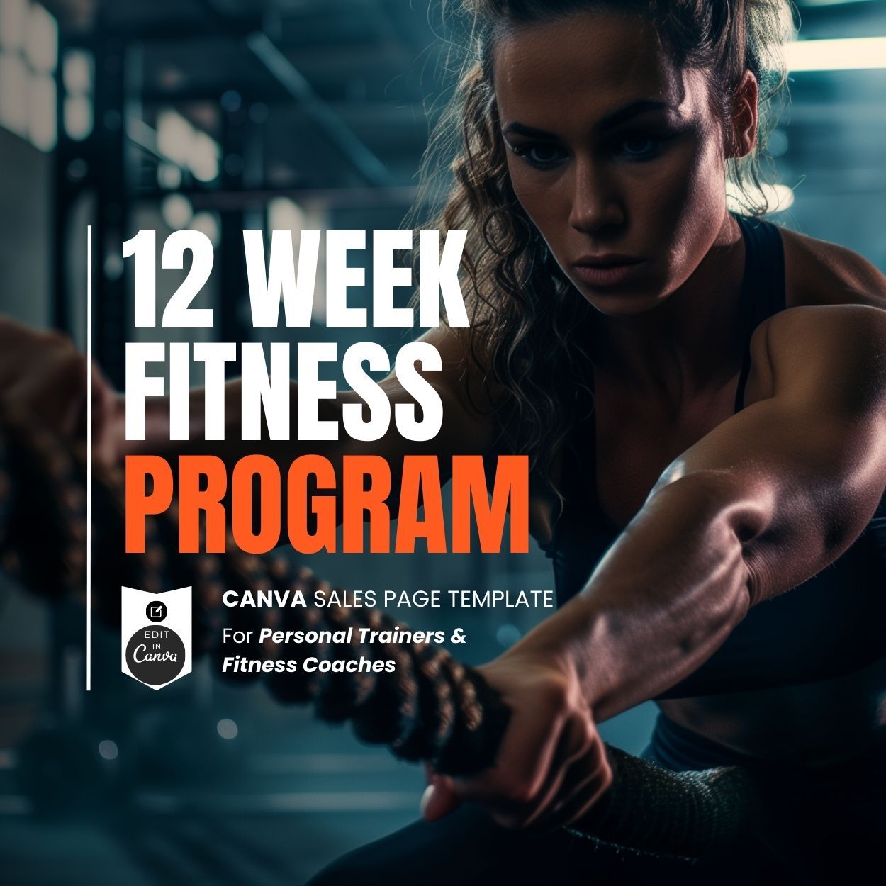 Personal Trainer Canva Sales Page template for Fitness Coaches