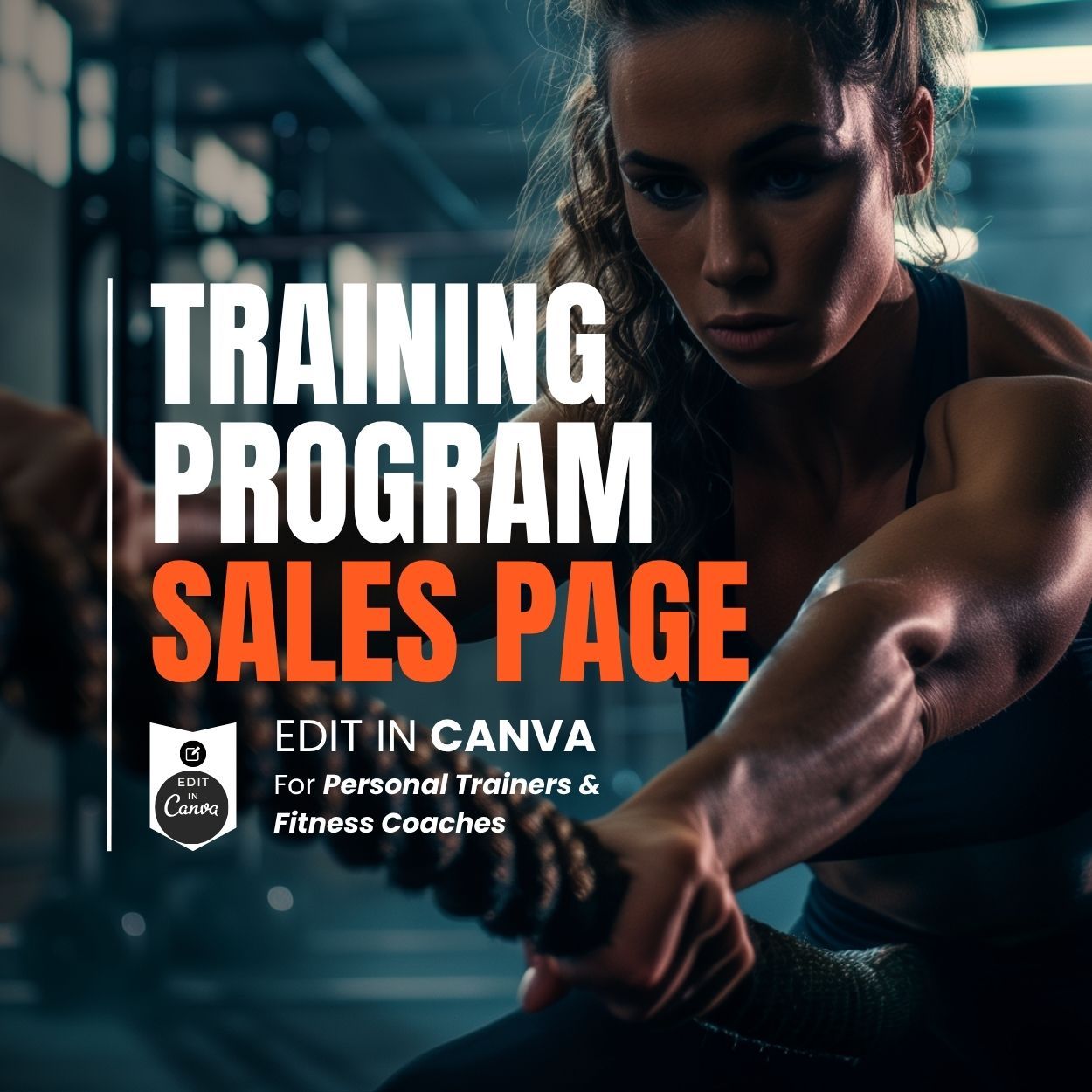 Personal Trainer Canva Sales Page template for Fitness Coaches