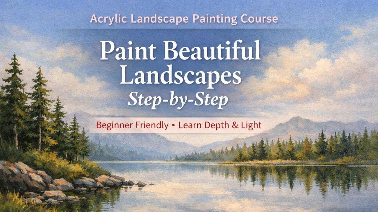 Acrylic Landscape Painting Course: Paint Beautiful Landscapes Step by Step (Beginner Friendly, Learn Depth & Light)