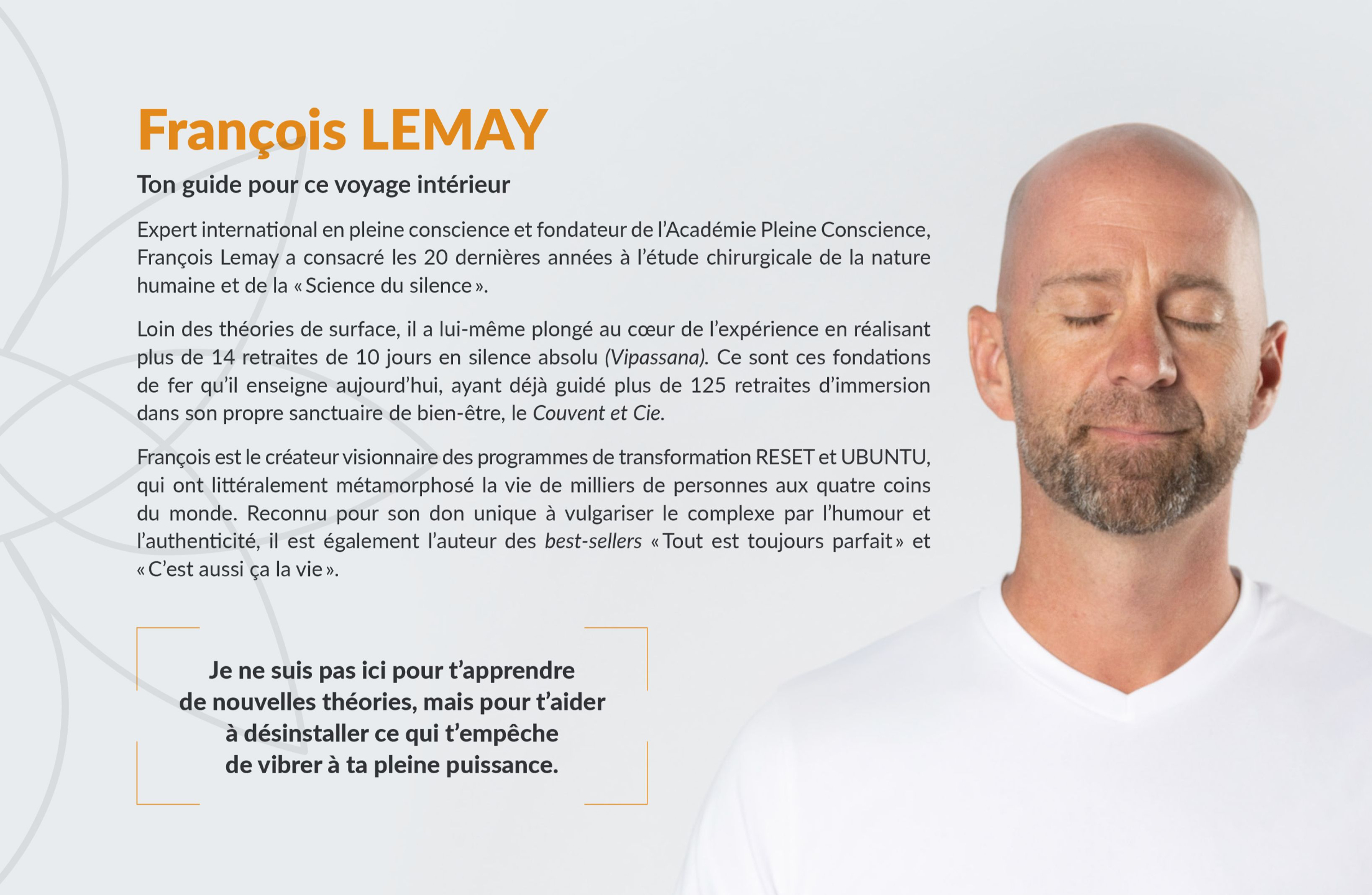 François Lemay coach pleine conscience