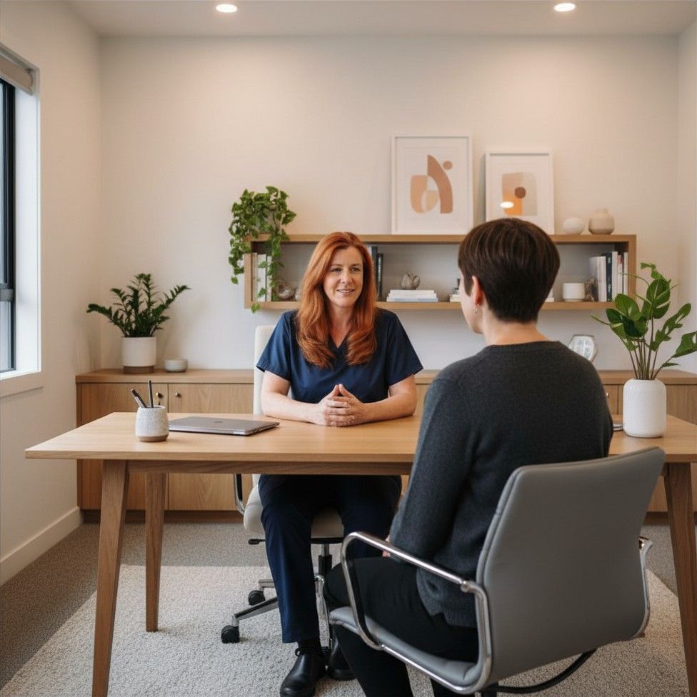 Dr. Sheri Erwin in a patient consultation